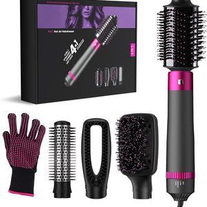 Hair Dryer Brush 4 in 1 Blow Dryer Brush Negative Ionic Hot Air Brush Kit Hair D